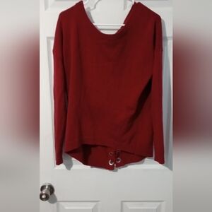 Express Deep Red Knit Sweater